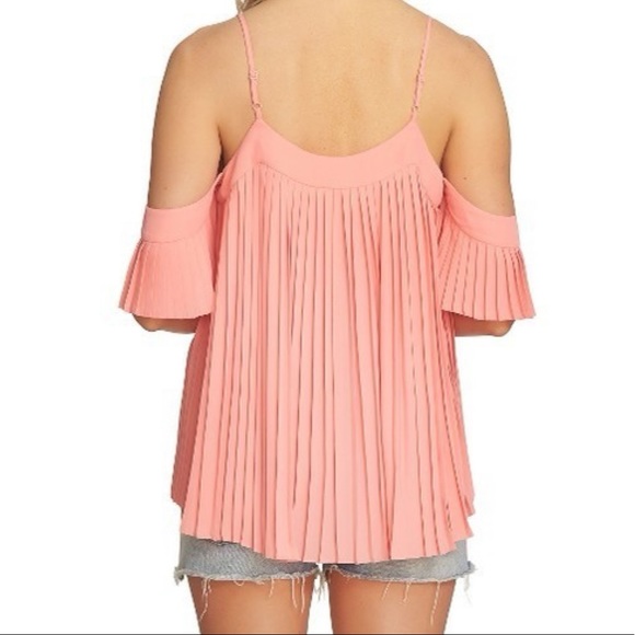 1 State Pleated Off-Shoulder Top - Picture 2 of 3